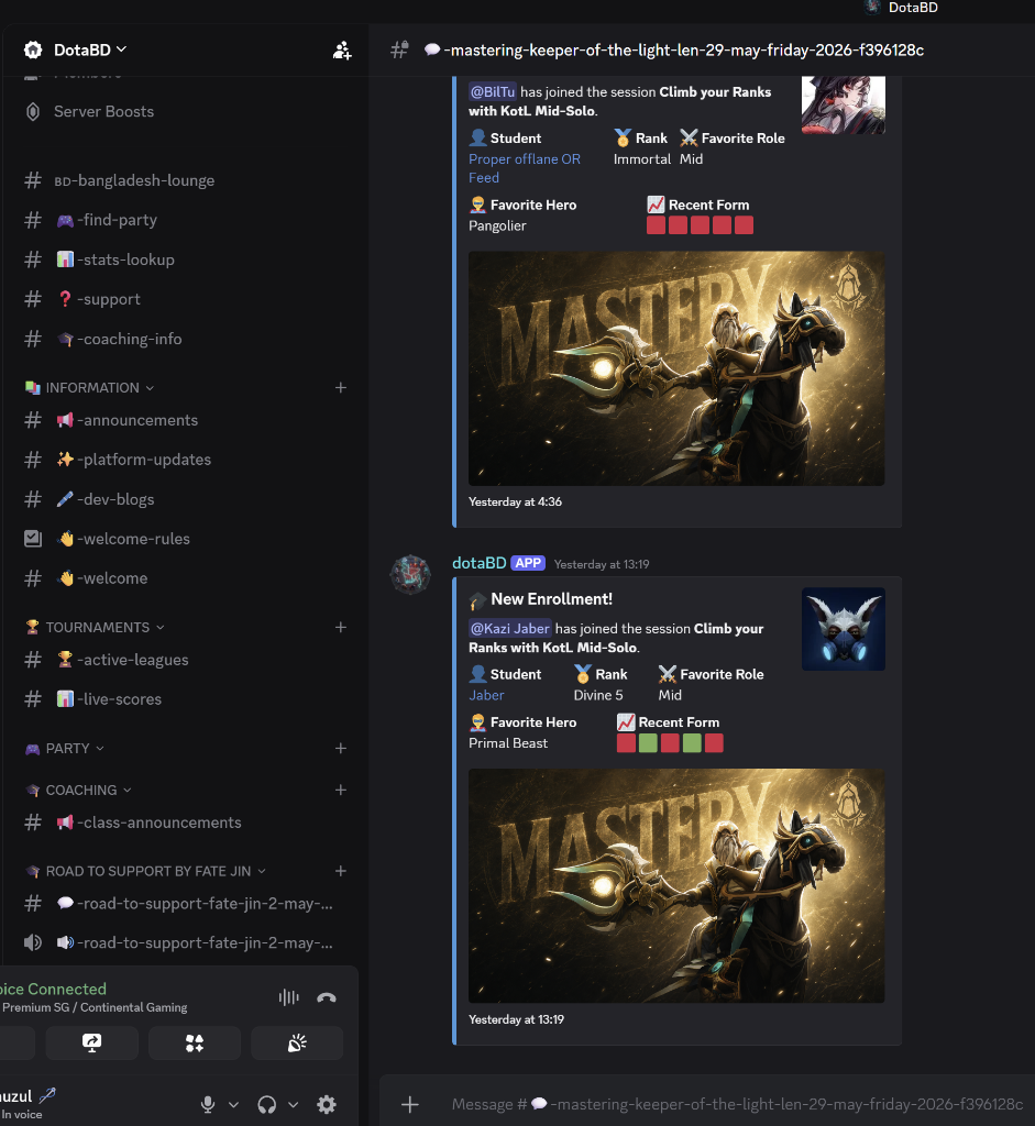 Discord Channel Automated Creation