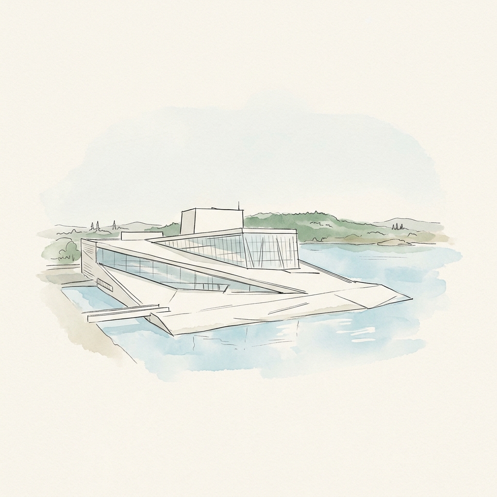 Artistic sketch of Oslo