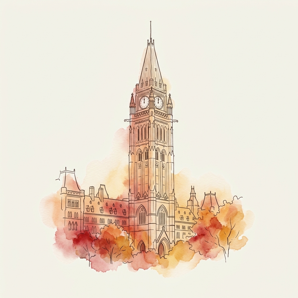 Artistic sketch of Ottawa