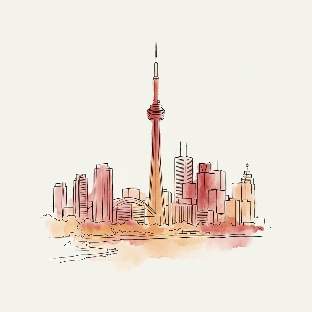 Artistic sketch of Toronto