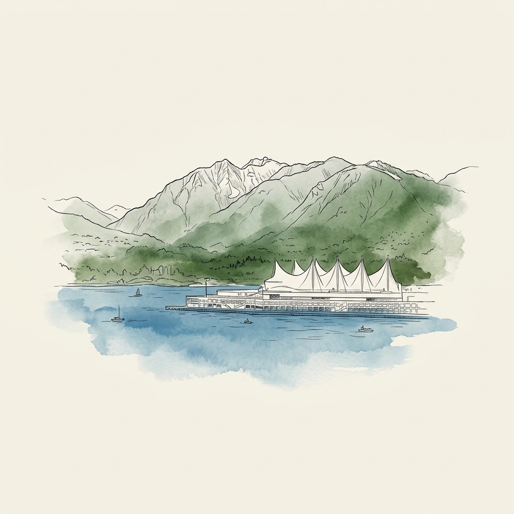 Artistic sketch of Vancouver