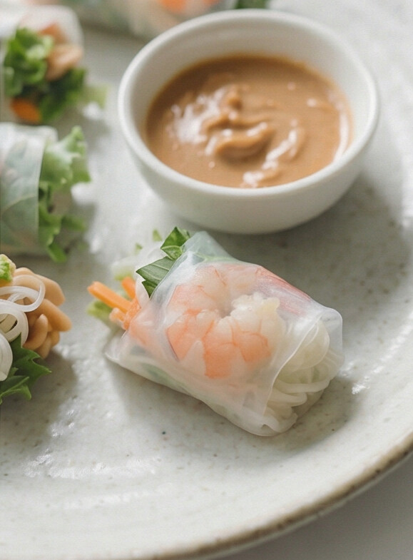 Vietnamese Rolls with Peanut Sauce Generated Prototyping